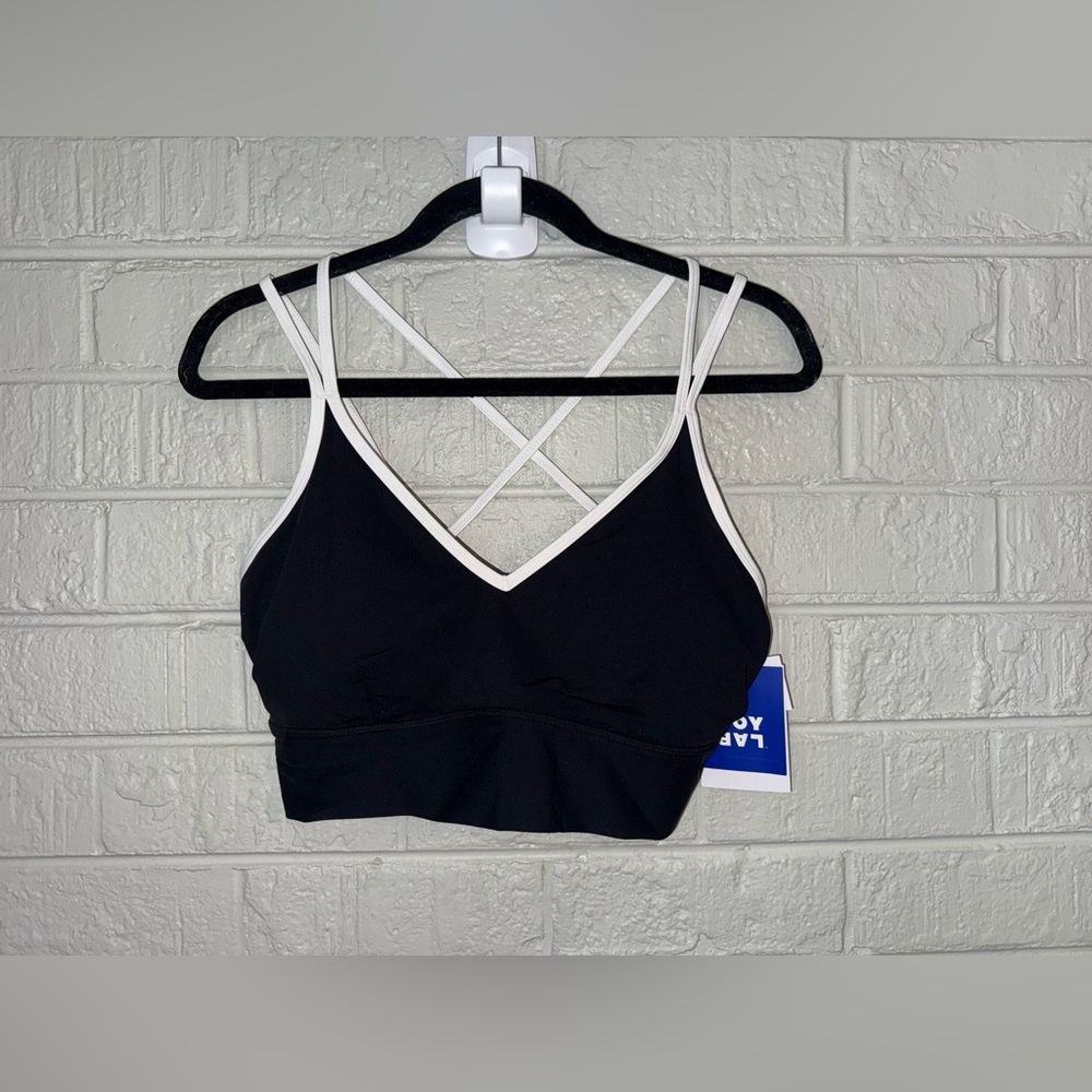 NWT JOYLAB Women's V-Neck Strappy Sports Bra Sz XL ✨ - Picture 1 of 5